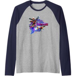 imageTransformers EarthSpark Twitch Character Badge Raglan Baseball TeeNavy BlueAthletic Heather