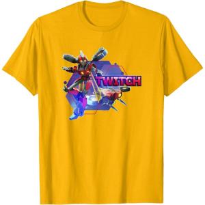 imageTransformers EarthSpark Twitch Character Badge TShirtGolden Yellow