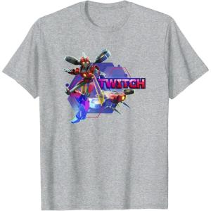 imageTransformers EarthSpark Twitch Character Badge TShirtHeather Grey
