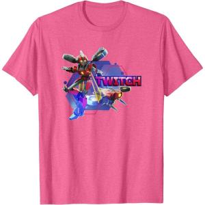 imageTransformers EarthSpark Twitch Character Badge TShirtPink Heather