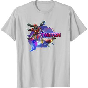imageTransformers EarthSpark Twitch Character Badge TShirtSilver Grey
