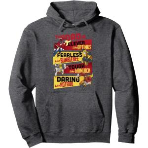imageTransformers Fathers Day Vintage Autobots Line Up Dad Is Pullover HoodieDark Heather Grey