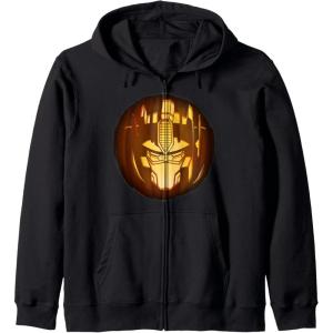 imageTransformers Halloween Optimus Prime Pumpkin Zip HoodieBlack