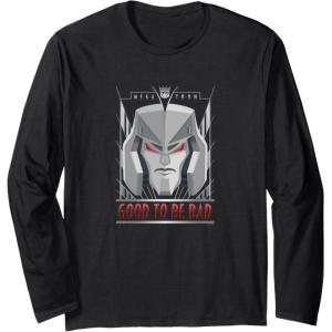 imageTransformers Megatron Good To Be Bad Long Sleeve TShirtBlack