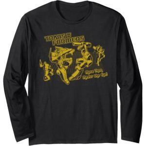 imageTransformers More Than Meets The Eye Battle Grid Long Sleeve TShirtBlack