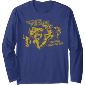 imageTransformers More Than Meets The Eye Battle Grid Long Sleeve TShirtNavy Blue