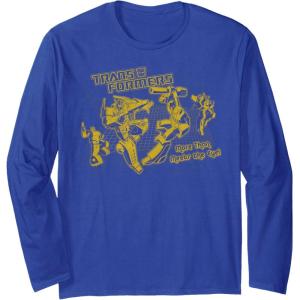 imageTransformers More Than Meets The Eye Battle Grid Long Sleeve TShirtRoyal Blue