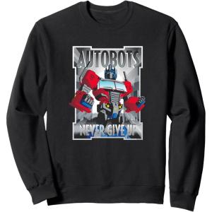 imageTransformers Optimus Prime Autobots Never Give Up SweatshirtBlack