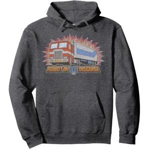imageTransformers Optimus Prime Robot In Disguise Pullover HoodieDark Heather Grey