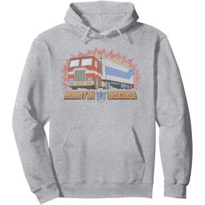 imageTransformers Optimus Prime Robot In Disguise Pullover HoodieHeather Grey