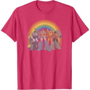 imageTransformers Pride Rainbow Heroes Unite TShirtRed Heather