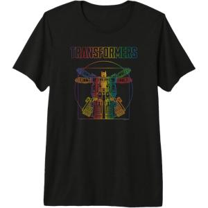 imageTransformers Pride Vitruvian Optimus Prime Logo Premium TShirtBlack