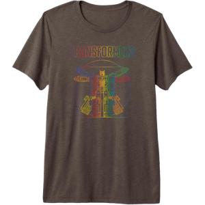 imageTransformers Pride Vitruvian Optimus Prime Logo Premium TShirtBrown