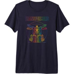 imageTransformers Pride Vitruvian Optimus Prime Logo Premium TShirtNavy Blue