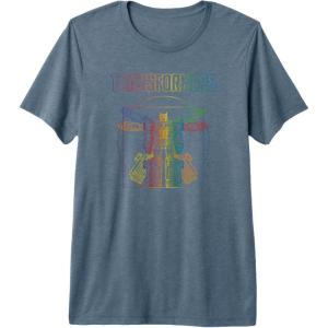 imageTransformers Pride Vitruvian Optimus Prime Logo Premium TShirtSlate Grey