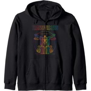 imageTransformers Pride Vitruvian Optimus Prime Logo Zip HoodieBlack
