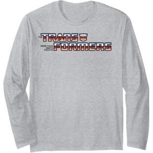 imageTransformers Red Gradient Classic Vintage Logo Long Sleeve TShirtHeather Grey