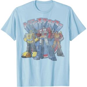 imageTransformers Retro Distressed Kanji Autobots Group Poster TShirtBaby Blue