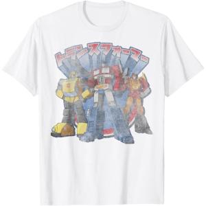 imageTransformers Retro Distressed Kanji Autobots Group Poster TShirtWhite
