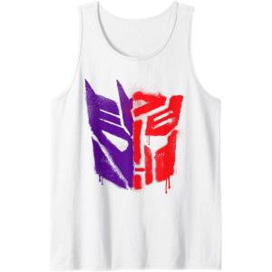 imageTransformers War For Cybertron Spray Paint Split Logo Tank TopWhite