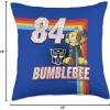 imageTransformers 1984 Bumblebee Rainbow Stripes Throw Pillow18x18