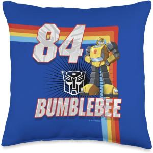 imageTransformers 1984 Bumblebee Rainbow Stripes Throw Pillow16x16