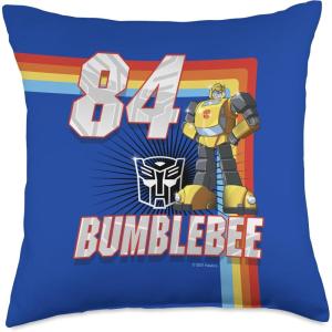 imageTransformers 1984 Bumblebee Rainbow Stripes Throw Pillow18x18