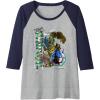 imageTransformers Rise of the Beasts Optimus Primal Urban Style Raglan Baseball TeeNavy BlueAthletic Heather