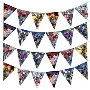 imageOfficially Licensed Transformers Birthday Banner Pennants 2 Pack  Transformers Party Supplies