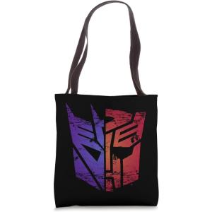 imageTransformers Decepticons ampamp Autobots Split Logo Tote Bag