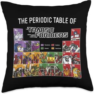 imageTransformers Periodic Table Of Heroes Throw Pillow18x18