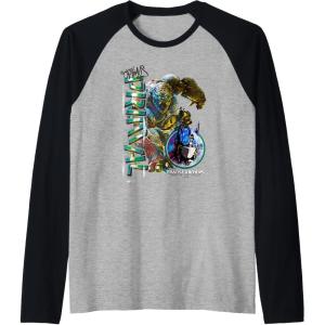 imageTransformers Rise of the Beasts Optimus Primal Urban Style Raglan Baseball TeeBlackAthletic Heather