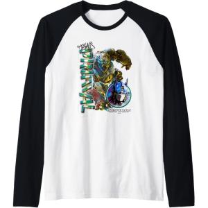 imageTransformers Rise of the Beasts Optimus Primal Urban Style Raglan Baseball TeeBlackWhite