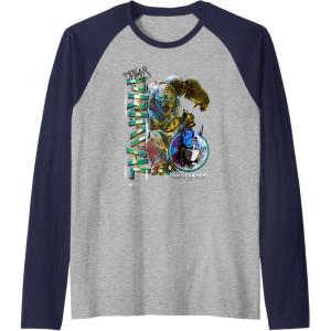imageTransformers Rise of the Beasts Optimus Primal Urban Style Raglan Baseball TeeNavy BlueAthletic Heather
