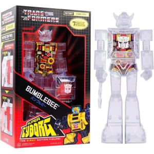 imageSuper7 Transformers Optimus Prime  24quot Transformers Super Shogun Action Figure Classic Cartoon Collectibles and Retro ToysSuper Cyborg  Bumblebee Clear