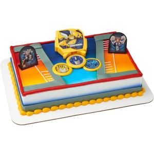imageDecoSet Transformers Autobot Battle Cake Topper 6Piece Interactive Set of Transformer Decorations and Supplies for Party Cakes