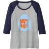 imageTransformers Autobot Egg Happy Easter Raglan Baseball TeeNavy BlueAthletic Heather