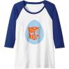imageTransformers Autobot Egg Happy Easter Raglan Baseball TeeRoyal BlueWhite
