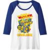 imageTransformers Fathers Day Bumblebee My Dad Is Brave Raglan Baseball TeeRoyal BlueWhite