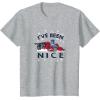imageTransformers Ive Been Nice Optimus Prime Portrait TShirtHeather Grey