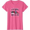 imageTransformers Ive Been Nice Optimus Prime Portrait TShirtPink Heather
