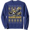imageTransformers Christmas Bumblebee Ugly Sweater SweatshirtNavy Blue