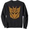 imageTransformers Halloween Decepticon Pumpkin Filled Mask SweatshirtBlack