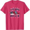 imageTransformers Ive Been Nice Optimus Prime Portrait TShirtRed Heather