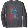 imageTransformers Optimus Prime Running Doodle Long Sleeve TShirtDark Heather Grey