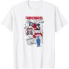 imageTransformers Optimus Prime Transformation Comic Strip TShirtWhite