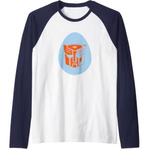imageTransformers Autobot Egg Happy Easter Raglan Baseball TeeNavy BlueWhite