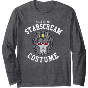 imageTransformers Halloween This Is My Starscream Costume Long Sleeve TShirtDark Heather Grey