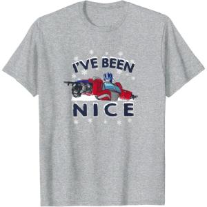 imageTransformers Ive Been Nice Optimus Prime Portrait TShirtHeather Grey