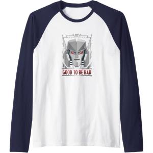 imageTransformers Megatron Good To Be Bad Raglan Baseball TeeNavy BlueWhite